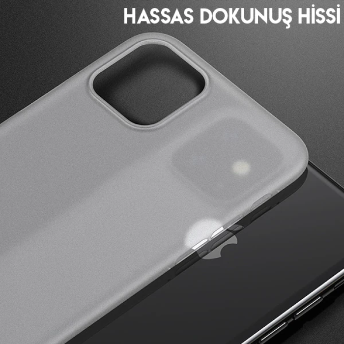 Baseus Wing Case İPhone 11 Pro 5.8  Ultra İnce Lux Mat Şeffaf Kılıf-(5775)