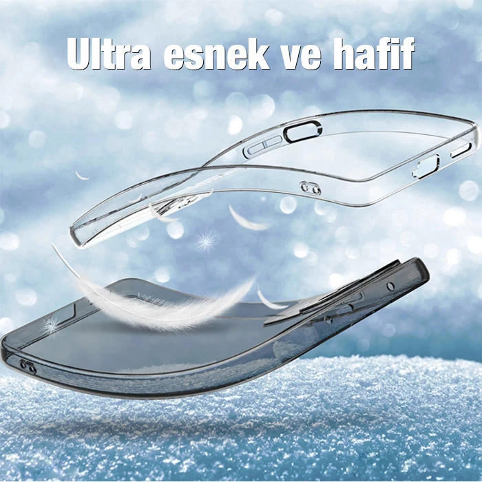 Ally OPPO A55 4G Kılıf Kamera Korumalı Ultra İnce Şeffaf Silikon Kılıf-(5775)