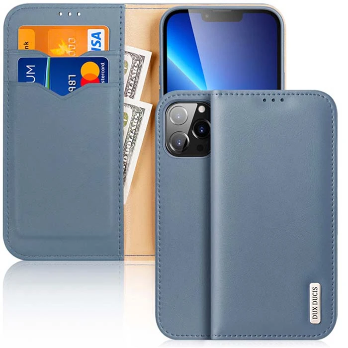Dux Ducis iPhone 13 Pro Max Kılıf Mıknatıslı Cüzdanlı Deri Kılıf Hivo Series-(5775)