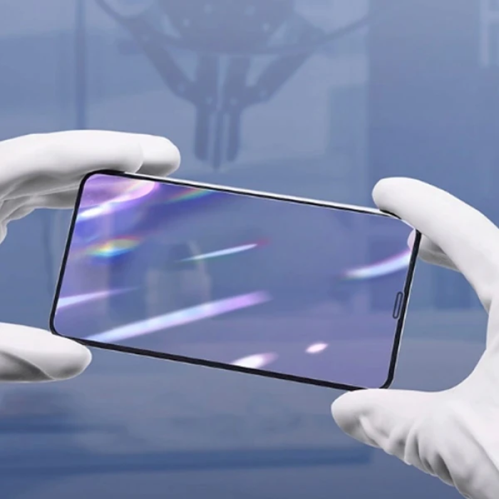 Baseus 0.25mm İPhone 11 3D Curved Full Anti Blue Ekran Koruyucu XR-(5775)