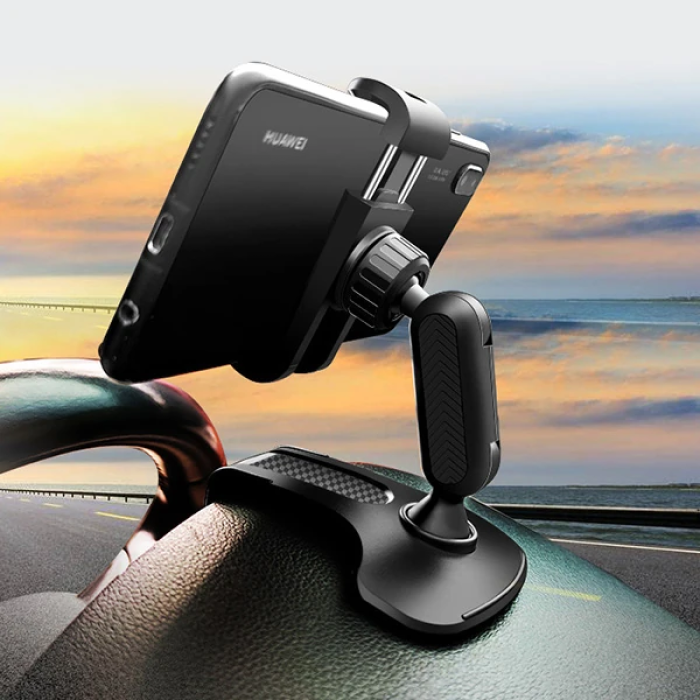 ALLY 202-D Mouth Araç Torpido Uzeri 360 Dönerli Telefon Tutucu-(5775)