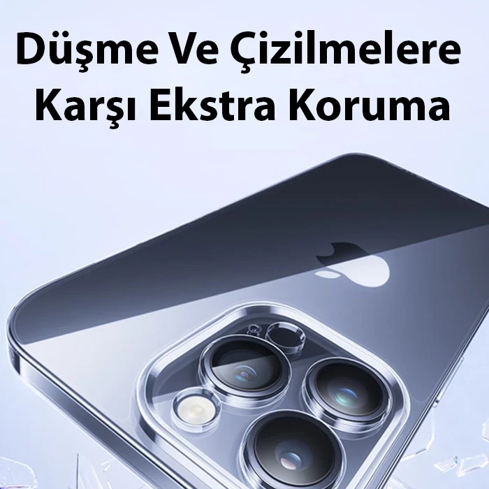 Baseus iPhone 15 Pro Schott Serisi Şeffaf Silikon Kılıf + Tempered Ekran Koruyucu Set-(5775)