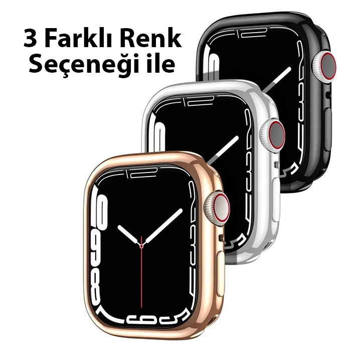 Dux Ducis Samo Series Apple Watch 41mm için Soft TPU Full Koruma Ultra İnce Silikon Kılıf-(5775)