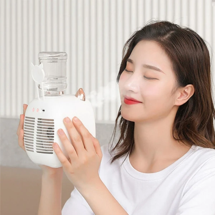 EZERE Hava Nemlendiricili Masaüstü Fan Taşınabilir Mini Klima Soğutucu-(5775)