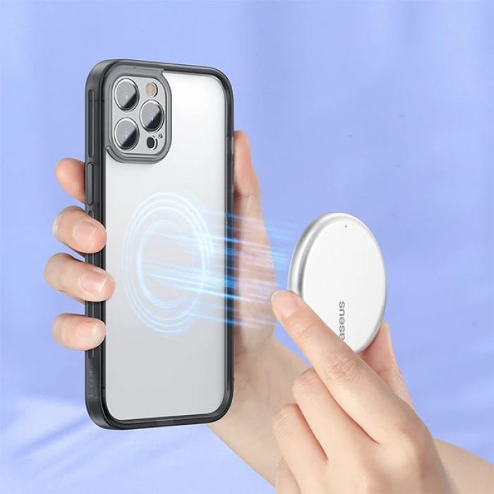 Baseus iPhone 12 Pro Max Kamera Lens Koruyuculu Frame Kılıf-(5775)