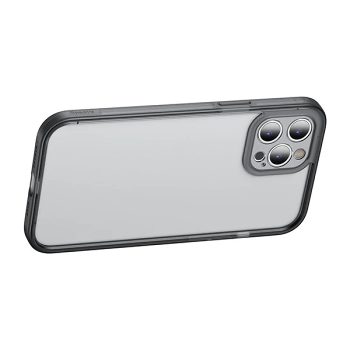 Baseus iPhone 12 Pro Max Kamera Lens Koruyuculu Frame Kılıf-(5775)