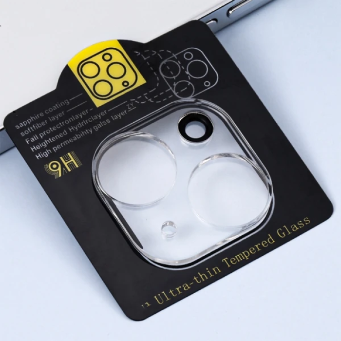ALLY İPhone 14 -14 Plus 3D Full Tempered Glass Cam Kamera Koruyucu-(5775)