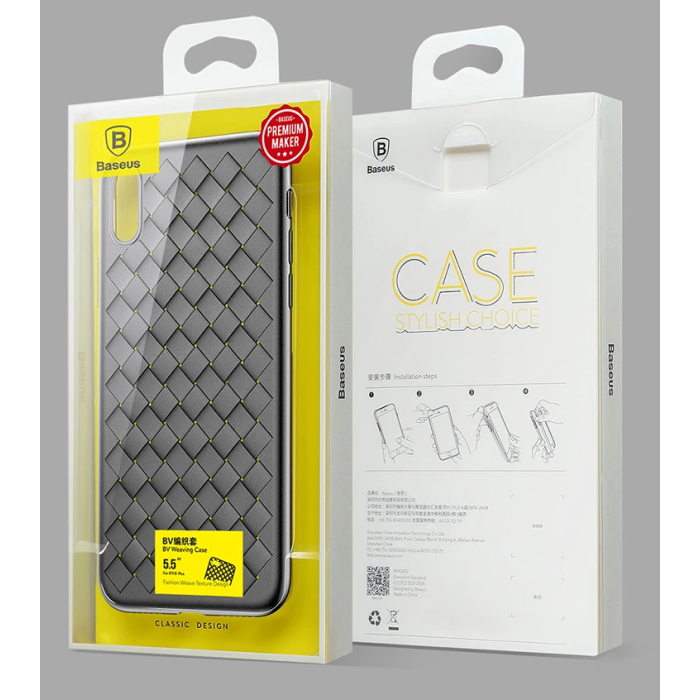 Baseus İPhone X Xs Ultra Slim Bv Wieving Lux Silikon Kılıf-(5775)