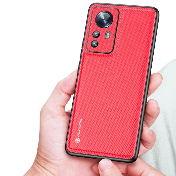 Dux Ducis Fino Serisi Xiaomi 12 - 12x Kılıf Premium Dokuma Silikon Kılıf-(5775)