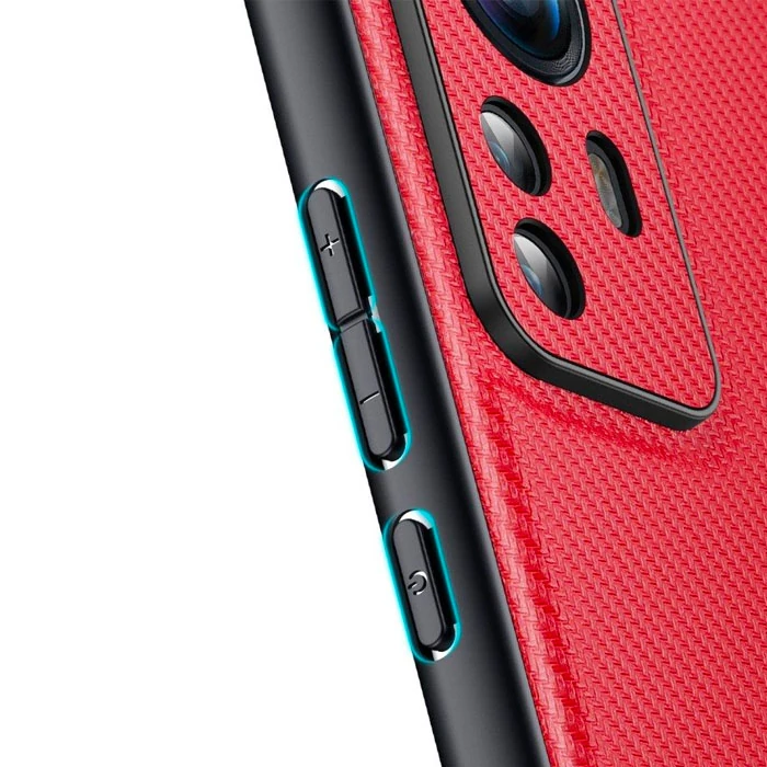 Dux Ducis Fino Serisi Xiaomi 12 - 12x Kılıf Premium Dokuma Silikon Kılıf-(5775)