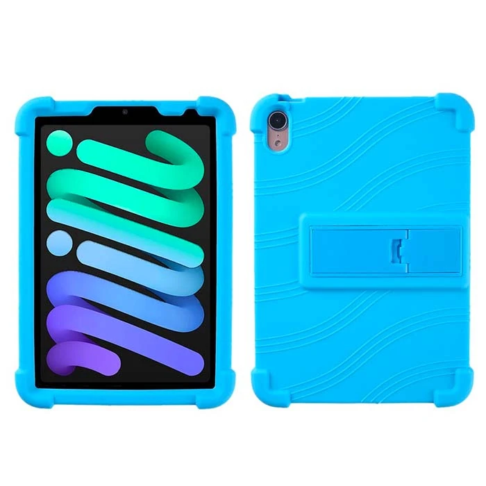 Ally iPad Mini 6 (2021) ve Mini 7 (2024) Kılıf Standlı Silikon Tablet Kılıfı-(5775)