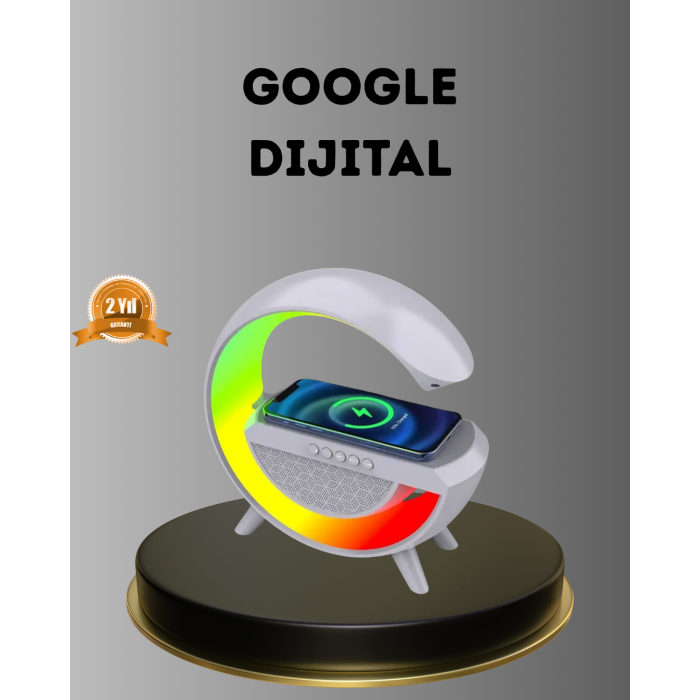 Bluetooth 5.0 Hoparlör – Kablosuz Şarj RGB Gece Lambası ve FM Radyo