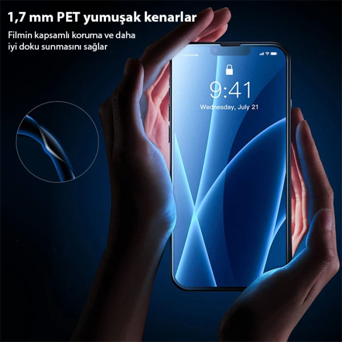 Baseus iPhone 13 Mini 0.23mm Full Kavisli Ekran Koruyucu Cam 2 Adet-(5775)