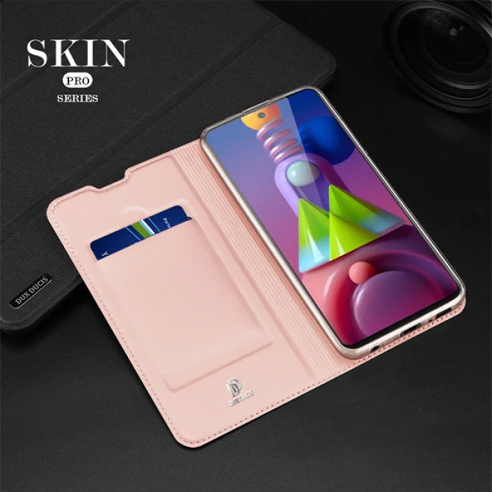 DUX DUCİS SM Galaxy M51 Kılıf Kapaklı Flip Cover Kılıf Skin Pro Series Kılıf-(5775)