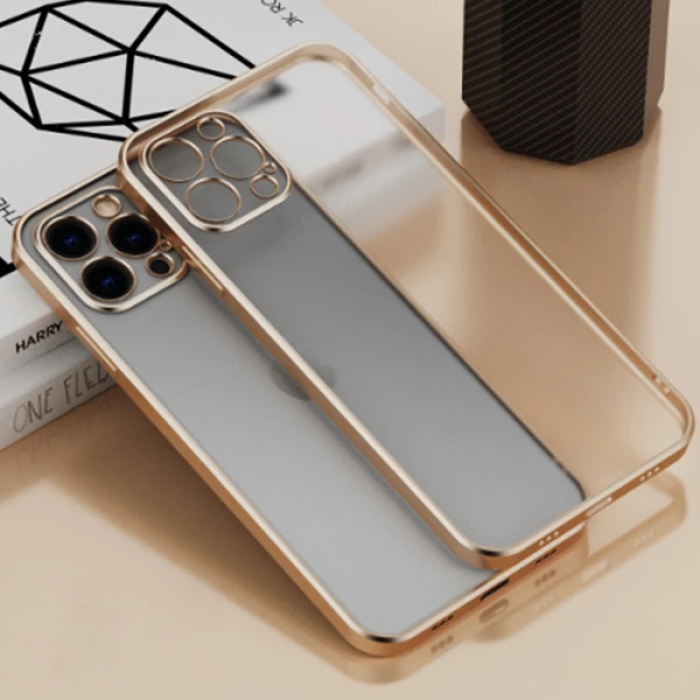 iPhone 11 Pro Max 6.5inç Renkli Kenar Şeffaf Kılıf Kamera Korumalı Kılıf-(5775)