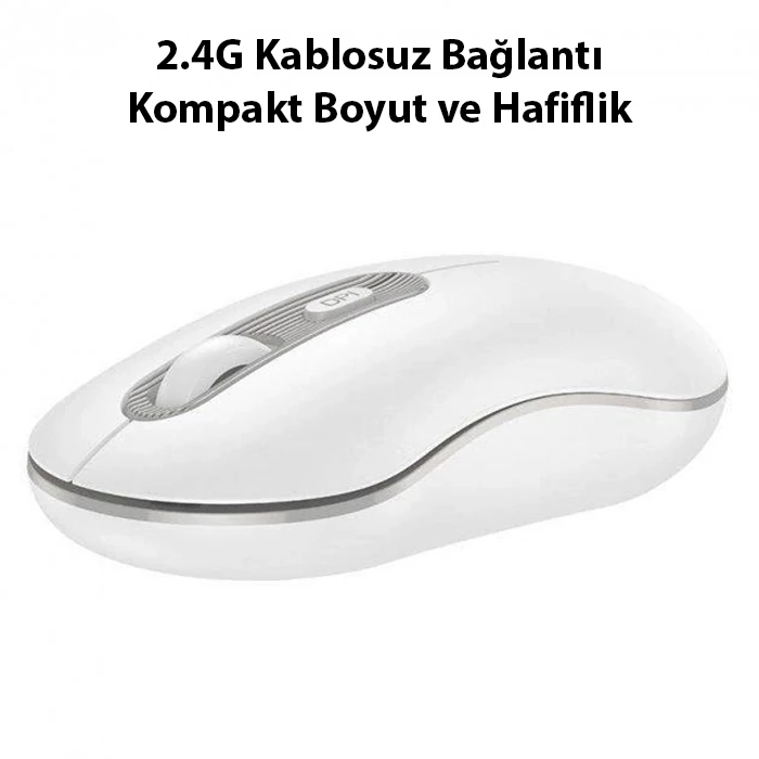 HOCO GM21 Platinium 1600dPi 2.4G Bluetooth Kablosuz Optik Mouse-(5775)