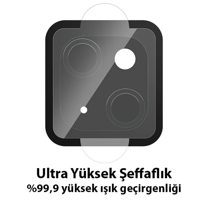 ALLY İPhone 14 Tempered Glass Cam Kamera Koruyucu-(5775)