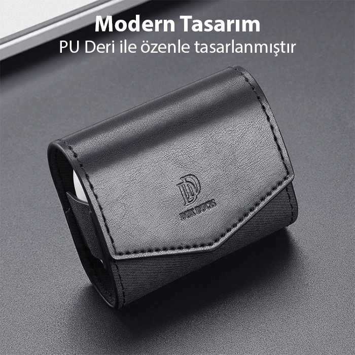 Dux Ducis Mix Series Apple Airpods 3 için Premium Mıknatıslı Deri Kılıf-(5775)