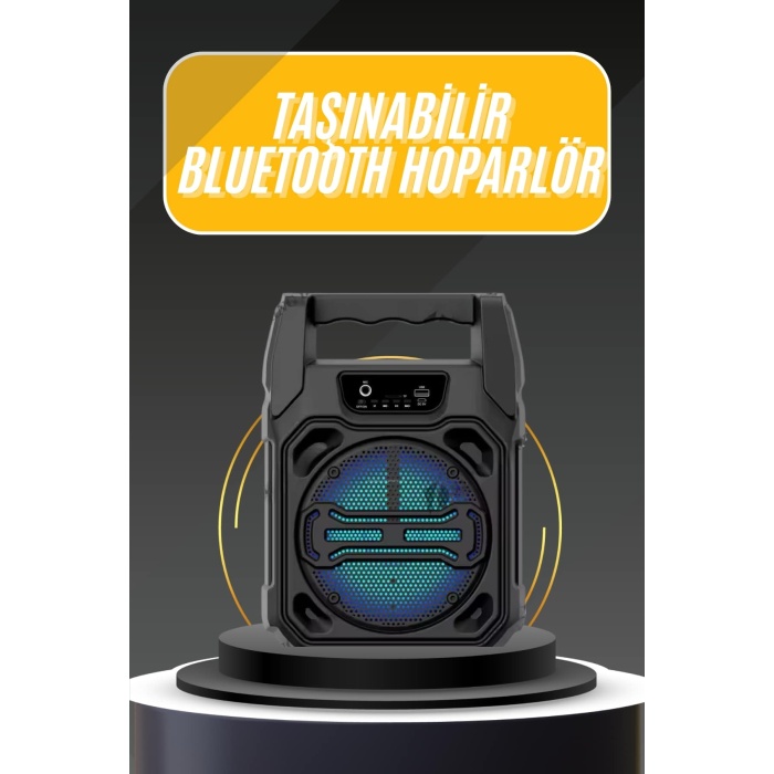 Karaoke Mikrofonlu Fm Radyolu Bluetooth Hoparlör Yüksek Ses Kaliteli