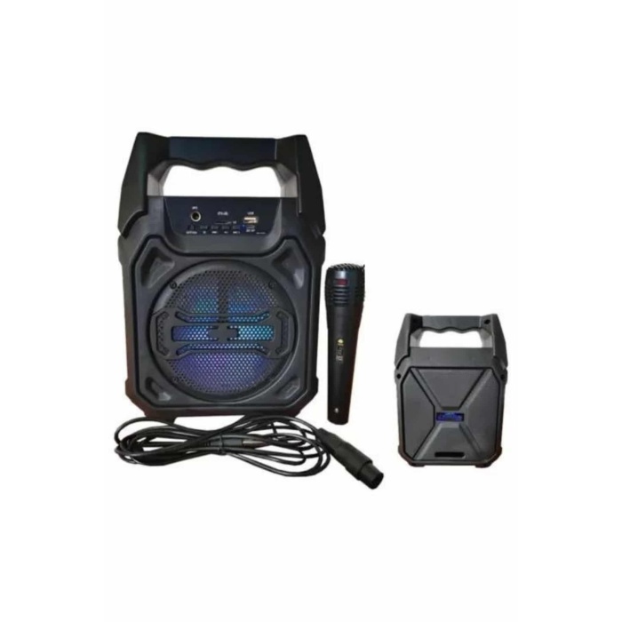 Karaoke Mikrofonlu Fm Radyolu Bluetooth Hoparlör Yüksek Ses Kaliteli