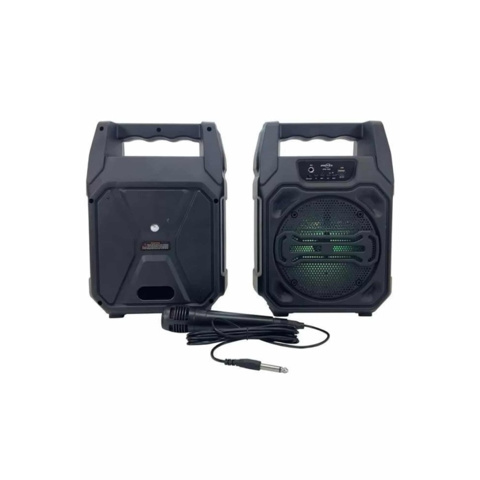 Karaoke Mikrofonlu Fm Radyolu Bluetooth Hoparlör Yüksek Ses Kaliteli