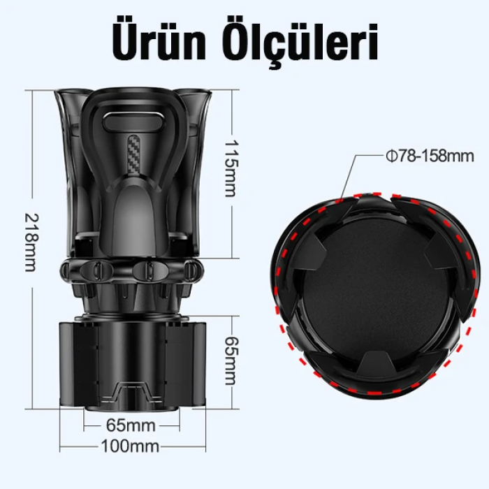 ALLY SB-6099 Araç İçi Ayarlanabilir Bardak Ve Şişe Tutucu-(5775)