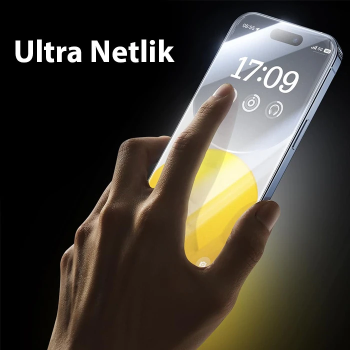 Baseus Crystalline iPhone 14 Plus/13 Pro Max için Parlama Önleyici Tempered Cam Ekran Koruyucu-(5775)