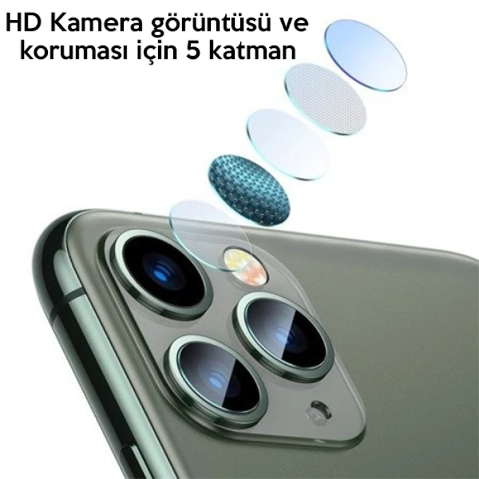 Baseus iPhone 11 Pro 11 Pro Max Tempered Kamera Lens Koruma Camı 2Set-(5775)