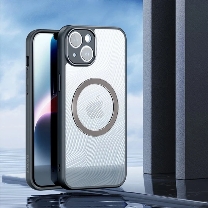 Dux Ducis iPhone 13 Aimo Series MagSafe Premium Buzlu Sert PC-TPU Kılıf-(5775)