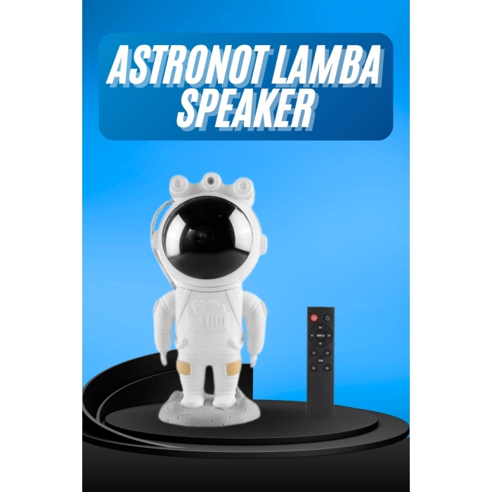 Gece Lambası Astronot Bluetooth Hoparlörlü Galaksi Işık Projektörü
