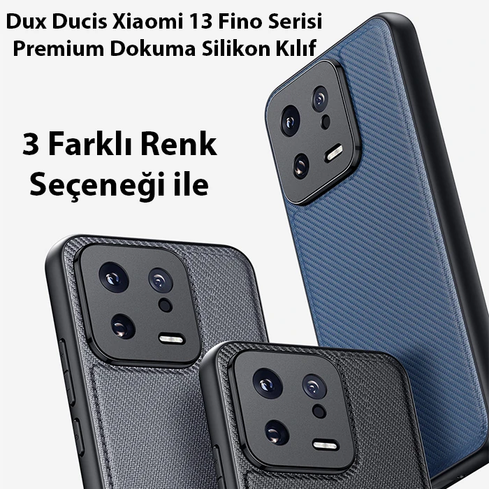 Dux Ducis Xiaomi 13 Fino Serisi Premium Dokuma Silikon Kılıf-(5775)