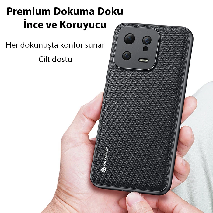 Dux Ducis Xiaomi 13 Fino Serisi Premium Dokuma Silikon Kılıf-(5775)
