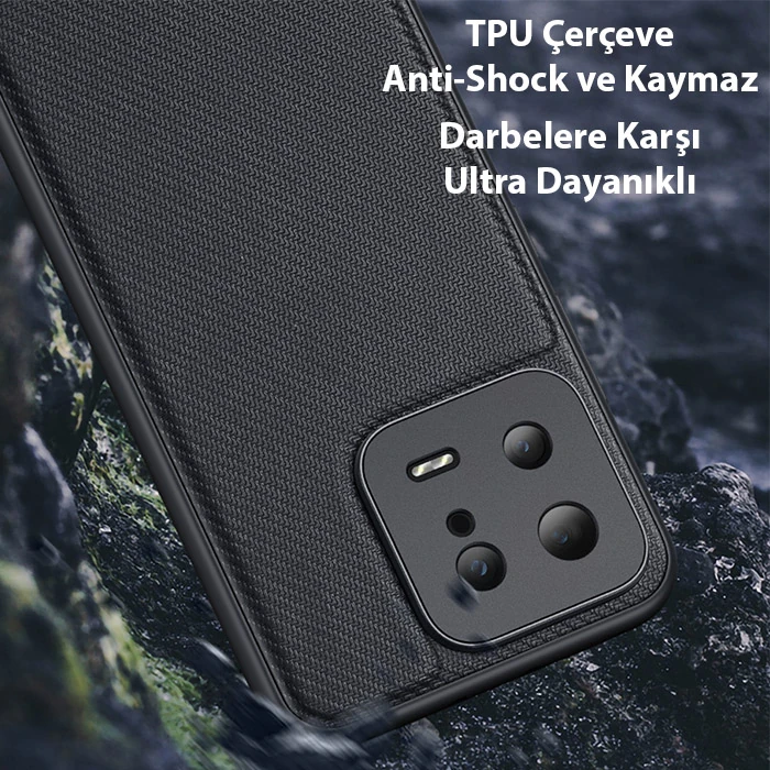 Dux Ducis Xiaomi 13 Fino Serisi Premium Dokuma Silikon Kılıf-(5775)