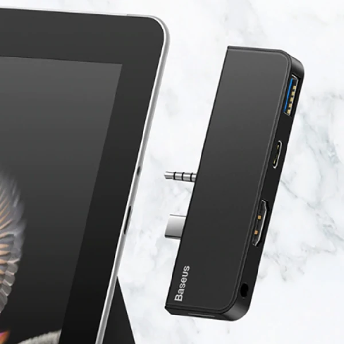 Baseus Multifunctional HUB Surface Go(Type-C+Audio to HD4K+USB3.0+Type-C(data)+Audiok-(5775)