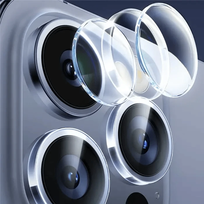 Baseus iPhone 15 Pro/15 Pro Max için Sapphire Serisi HD Cam Kamera Koruyucu-(5775)