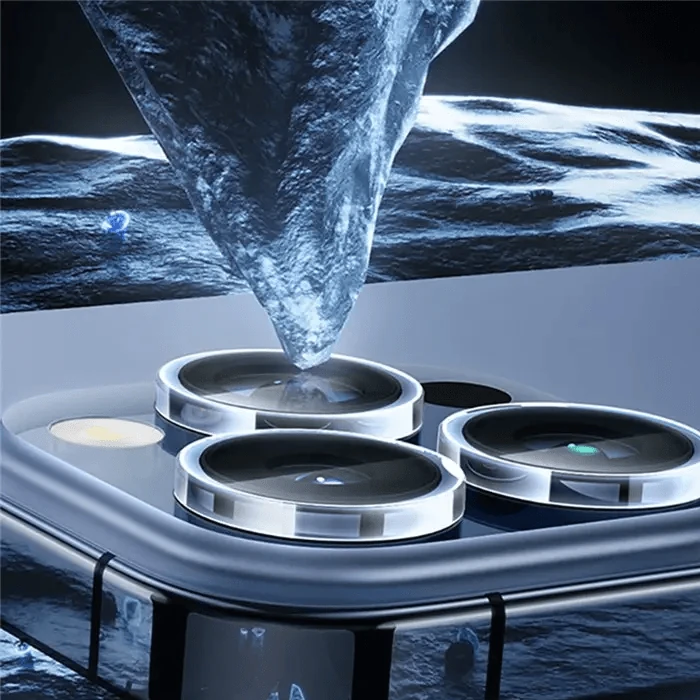 Baseus iPhone 15 Pro/15 Pro Max için Sapphire Serisi HD Cam Kamera Koruyucu-(5775)