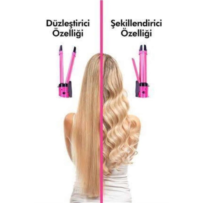 Saç Düzleştirici Ve Maşa İkili Saç Şekillendirici Tüm Saç Tiplerine Uygun