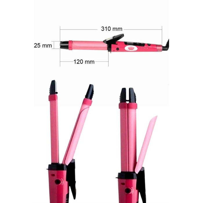 Saç Düzleştirici Ve Maşa İkili Saç Şekillendirici Tüm Saç Tiplerine Uygun