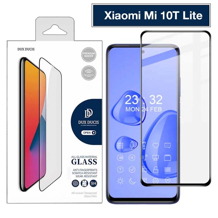 Dux Ducis Xiaomi Mi 10T Lite Tempered Cam Ekran Koruyucu 9D Full Kaplama-(5775)