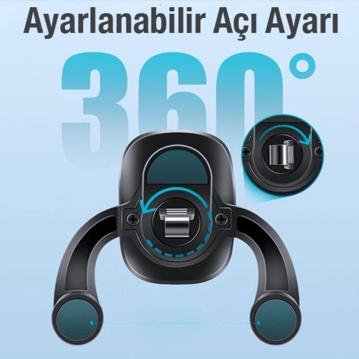 Ally Oto Araç Havalandırma Klima Bölmesi Manyetik Araç içi Telefon Tutucu-(5775)