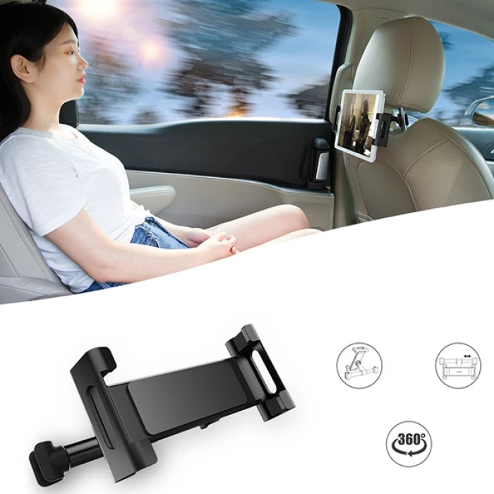 ALLY CHZ-04 Araç Arka Koltuk 12.9 İnch Kadar Tablet Telefon Tutucu-(5775)
