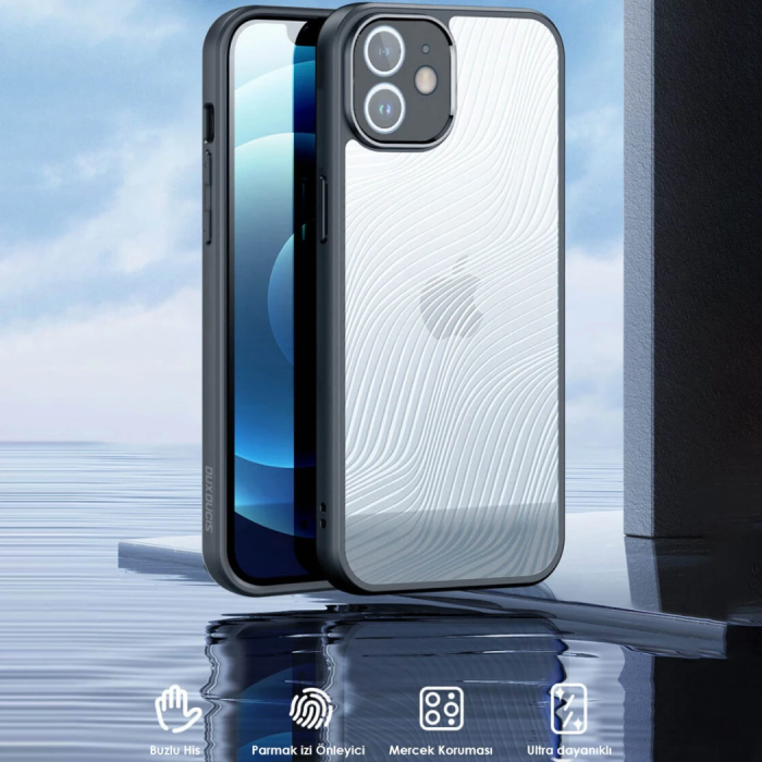 Dux Ducis iPhone 12 Aimo Series Premium Buzlu Sert PC-TPU Kılıf-(5775)