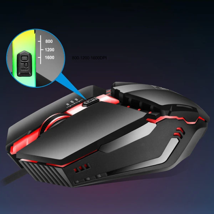 ALLY K3  Işıklı Kablolu Oyuncu- Gaming Mouse-(5775)