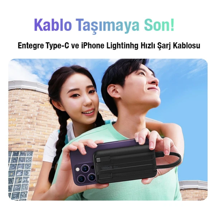 Baseus Comet Series 10000mAh 22.5W Hızlı Şarj Dijital Göstergeli Powerbank-(5775)