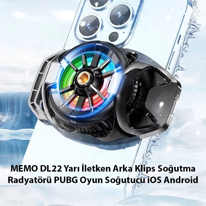 MEMO DL22 Yarı İletken Arka Klips Soğutma Radyatörü PUBG Oyun Soğutucu iOS Android-(5775)