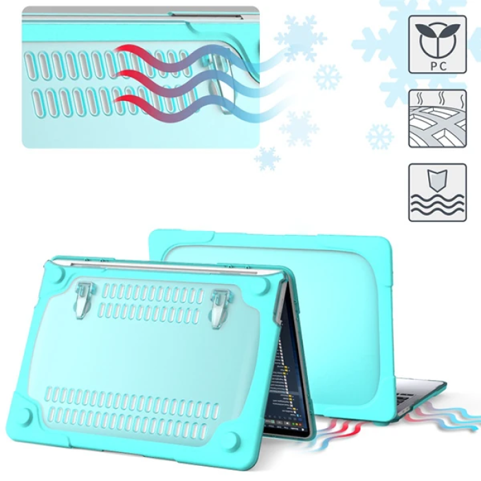 MacBook Pro 13 inch A2289-A2251-A2338 (2020)  Standlı Koruyucu Kılıf-(5775)