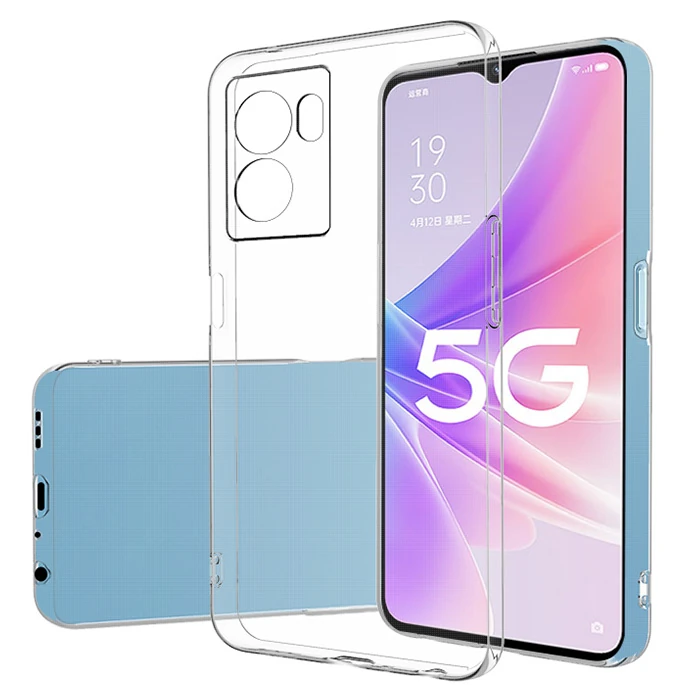 Ally OPPO A57 (2022) Kılıf Kamera Korumalı Ultra İnce Şeffaf Silikon Kılıf-(5775)