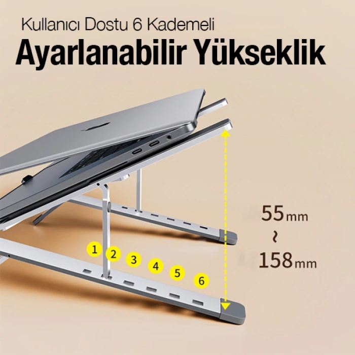 ALLY MC N3-2 Katlanabilir Metal Masaüstü Laptop Standı-(5775)