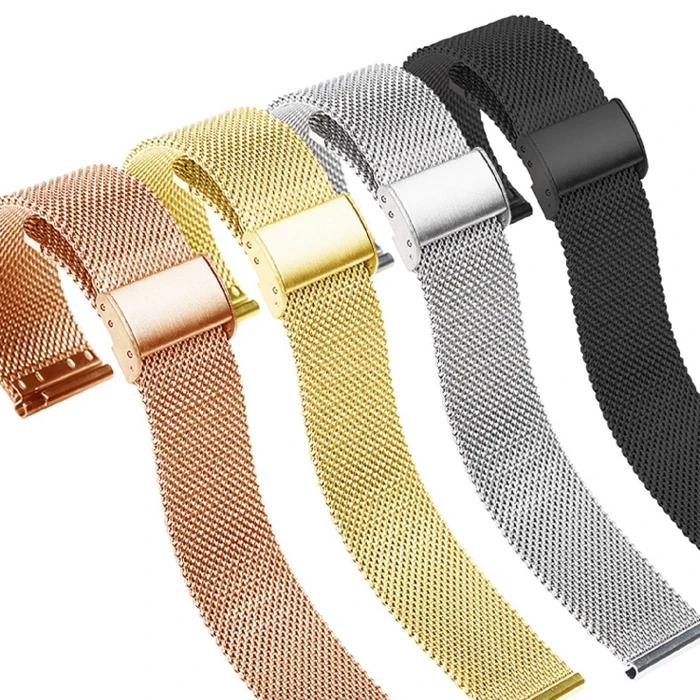 22MM Gear S3 Watch 4 -GT2 GT2E 46MM Kayış Kordon Milano Metal Klasik Kopça-(5775)