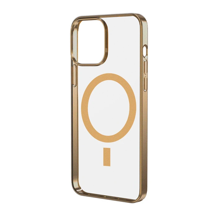 Ally iPhone 13 Pro Max 6.7inç Magsafe Uyumlu Renkli Kenar Silikon Kılıf-(5775)